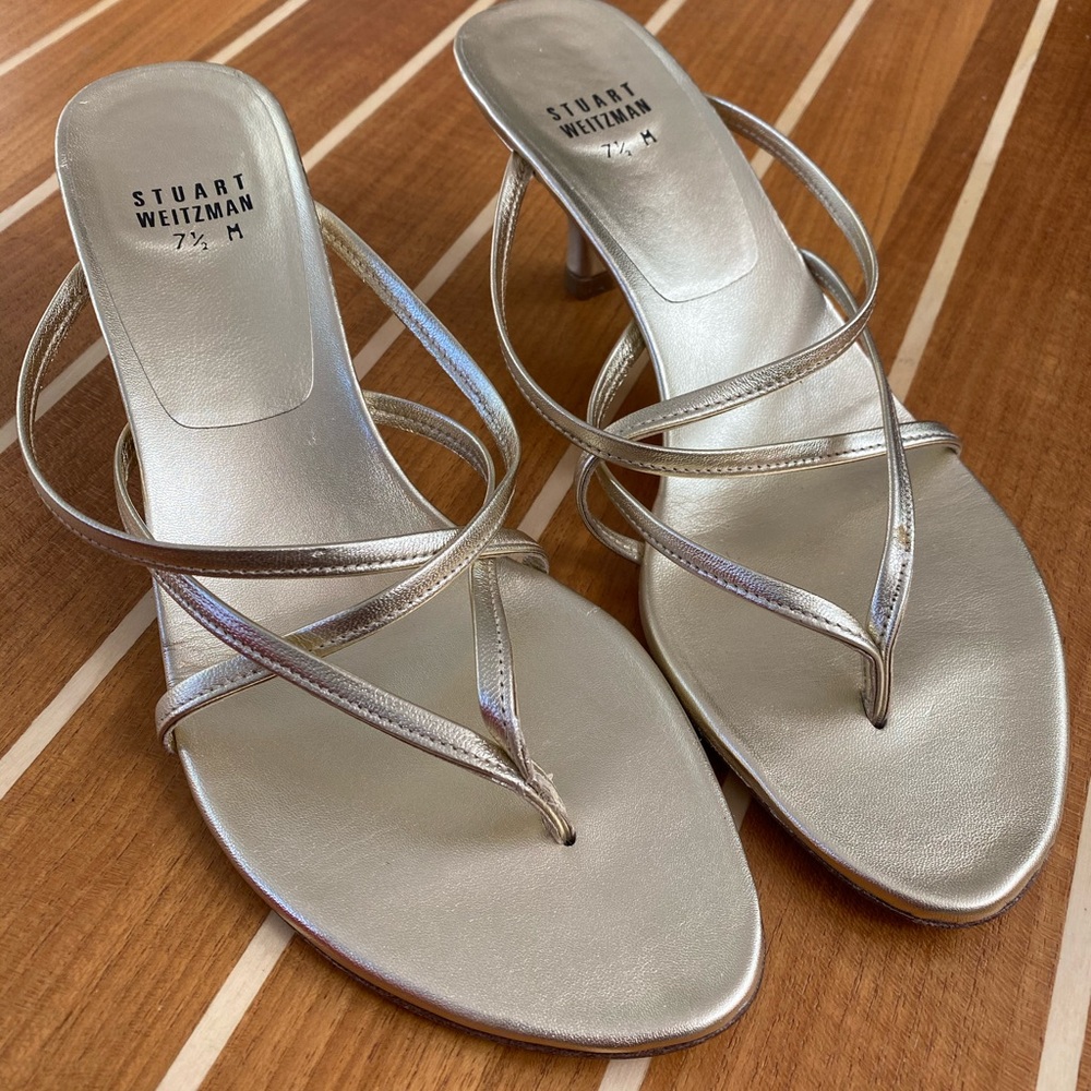 Gorgeous Stuart Weitzman gold sandals!!